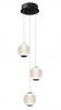 LANGDON 18W 3K 3LT OPTICAL ACRYLIC PENDANT BLACK